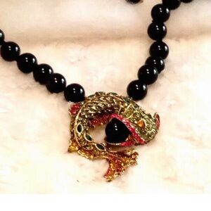 Heidi Daus “SO FANCY & KOI” Gold and Pink 🐟 Necklace